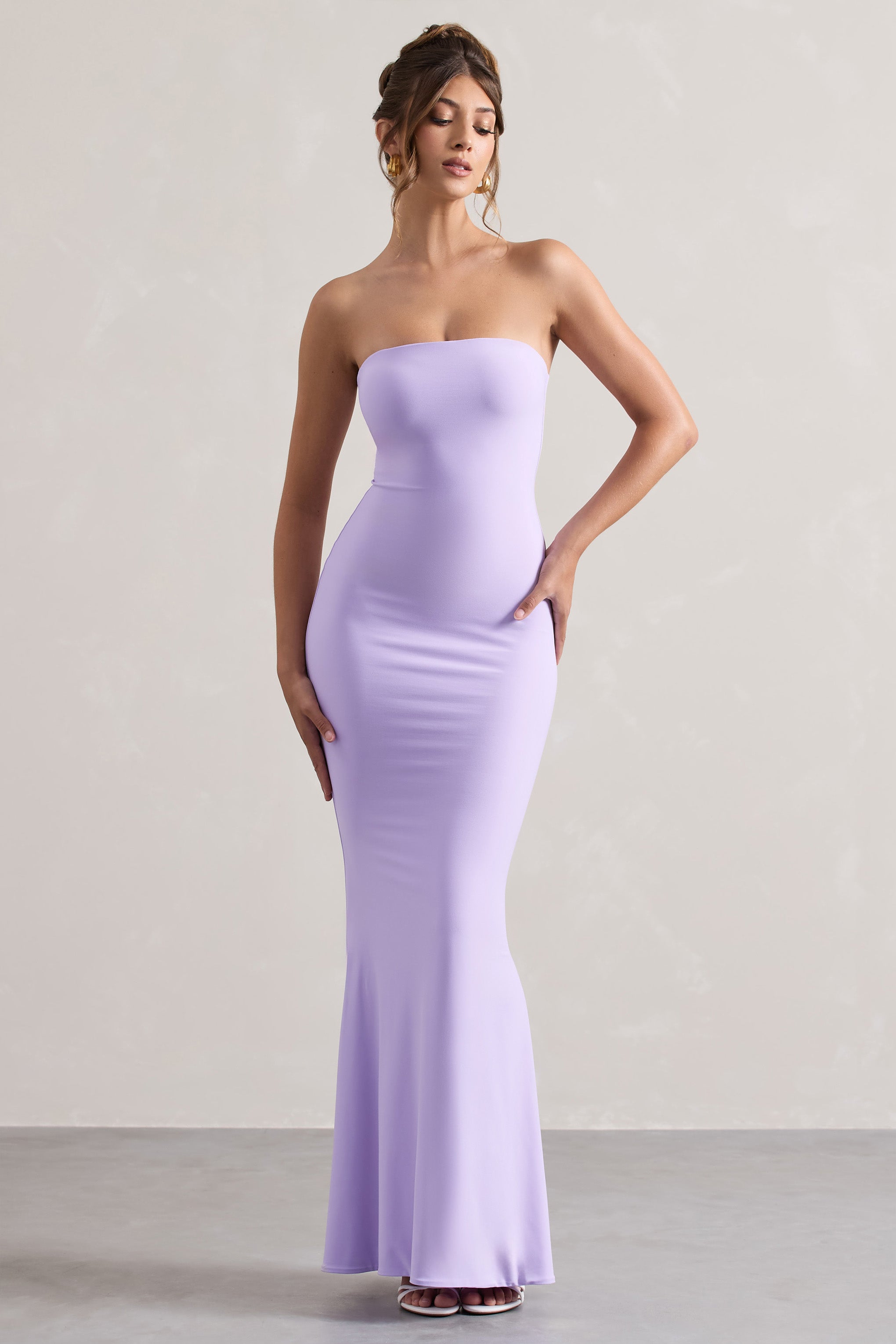 Ceremony | Lilac Bandeau Fishtail Maxi Dress